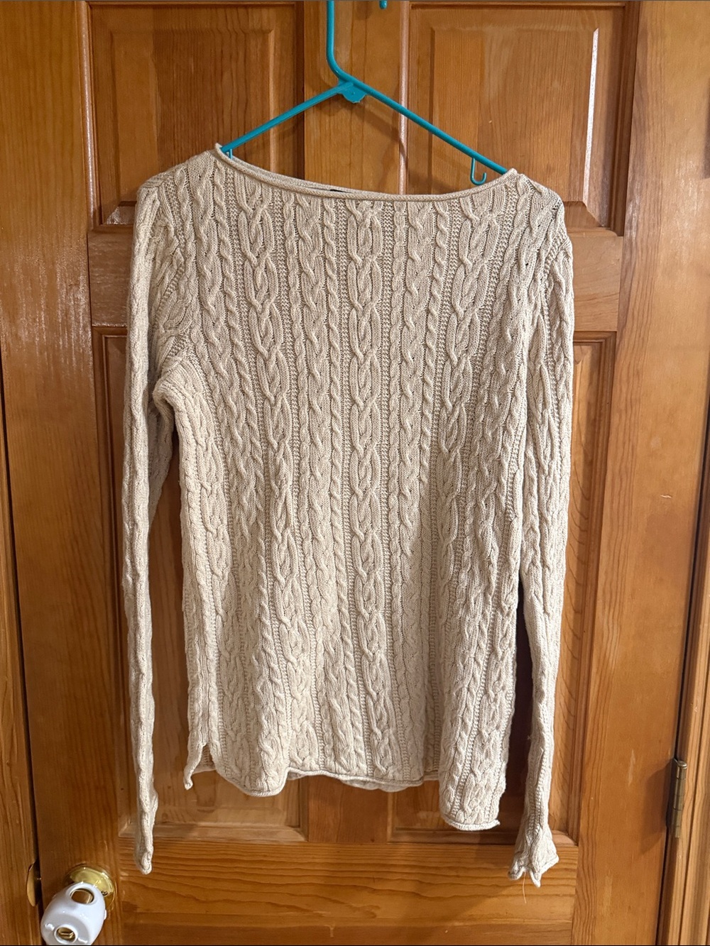 Lauren Ralph Lauren 100 % cotton knit sweater size large .
